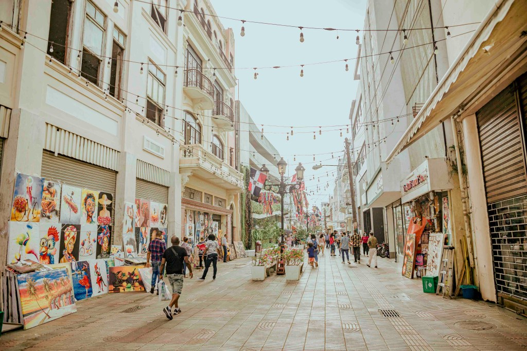 Streets of Zona Colonial in Santo Domingo, Dominican Republic.